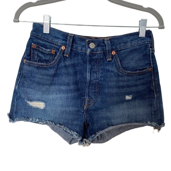 Levi 501 High-Rise Denim Jean Shorts, 25 - Picture 4 of 12